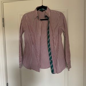 Brooks Brothers Button Down Blouse with Tie Detail